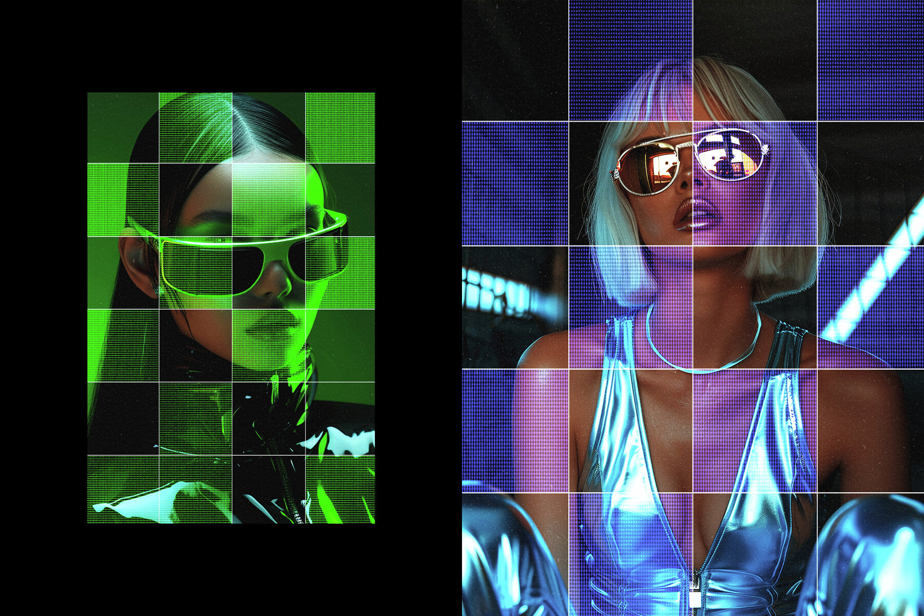 Cyber Shapes Photo Effect 4