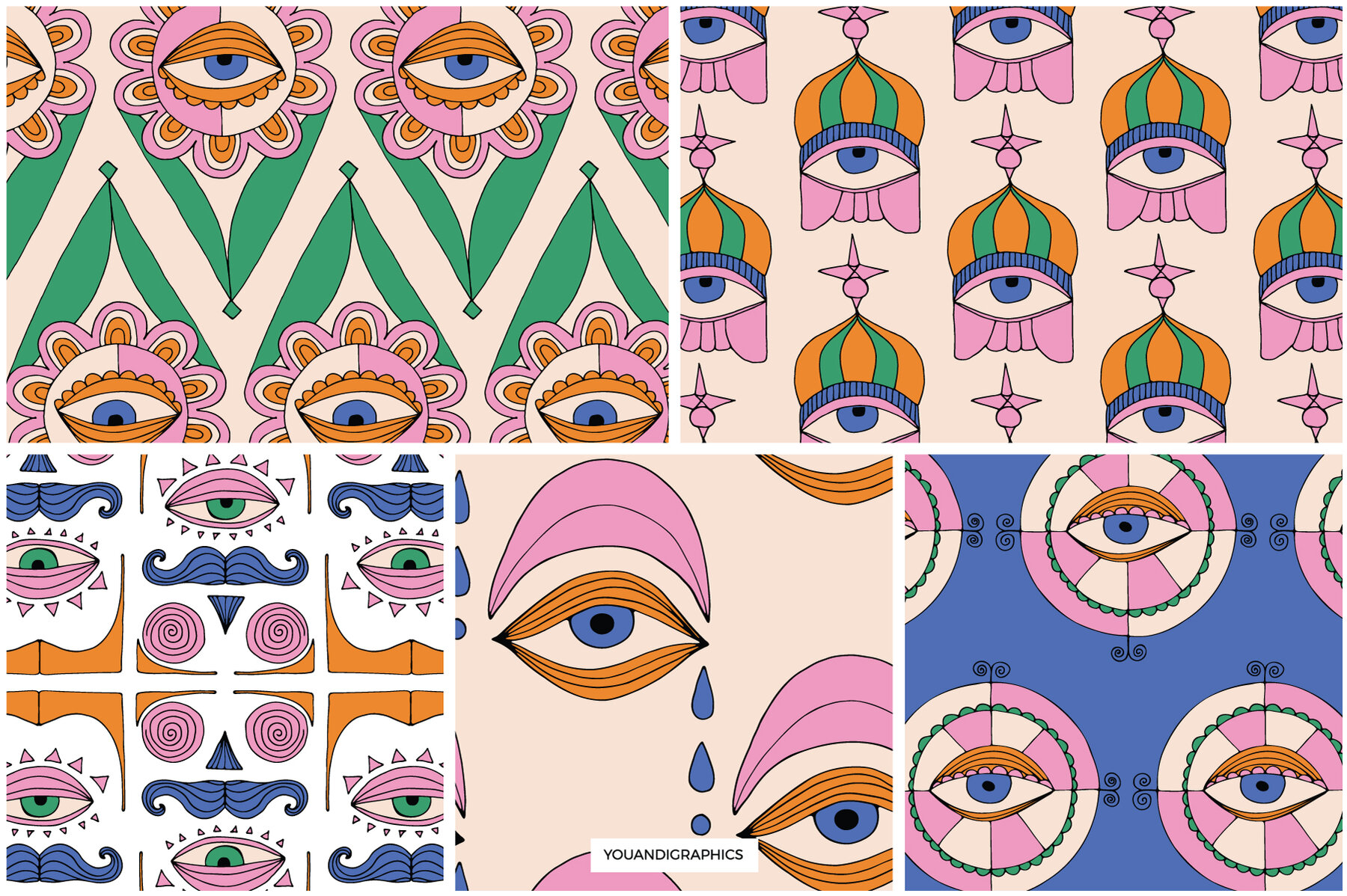 Evil Eyes Graphics Posters Patterns 11