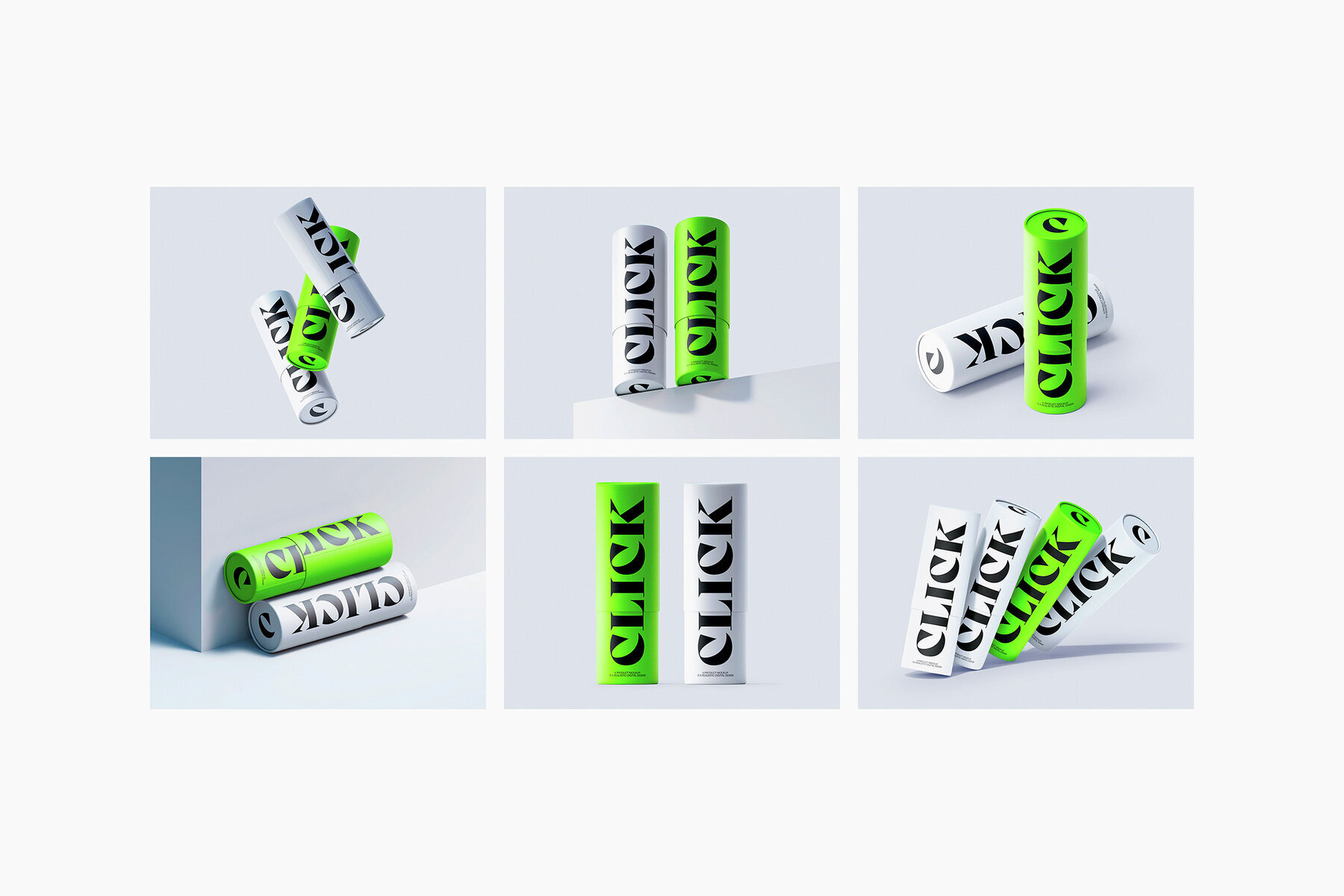Paper Tube Mockup Set 2