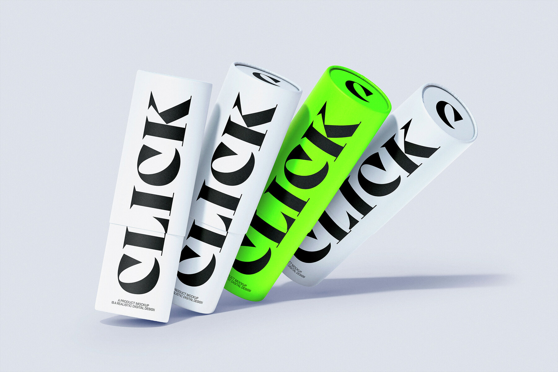 Paper Tube Mockup Set 8