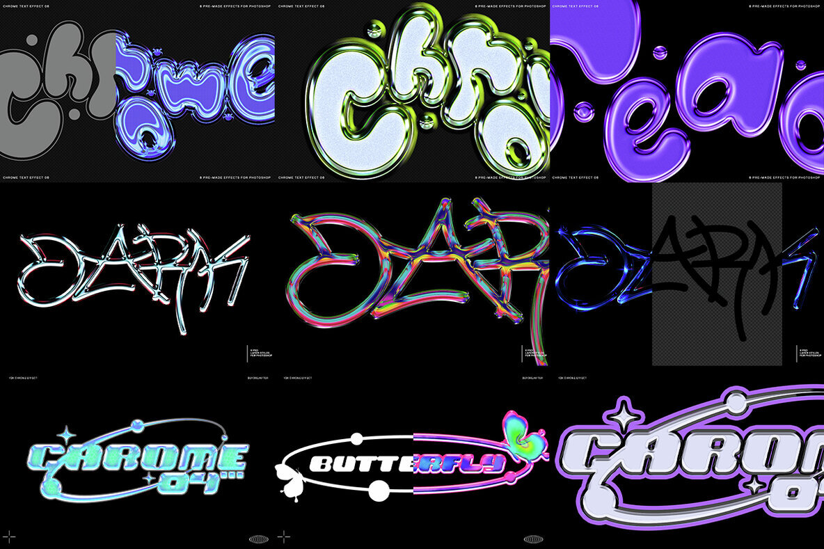 Chrome Layer Styles Bundle 3