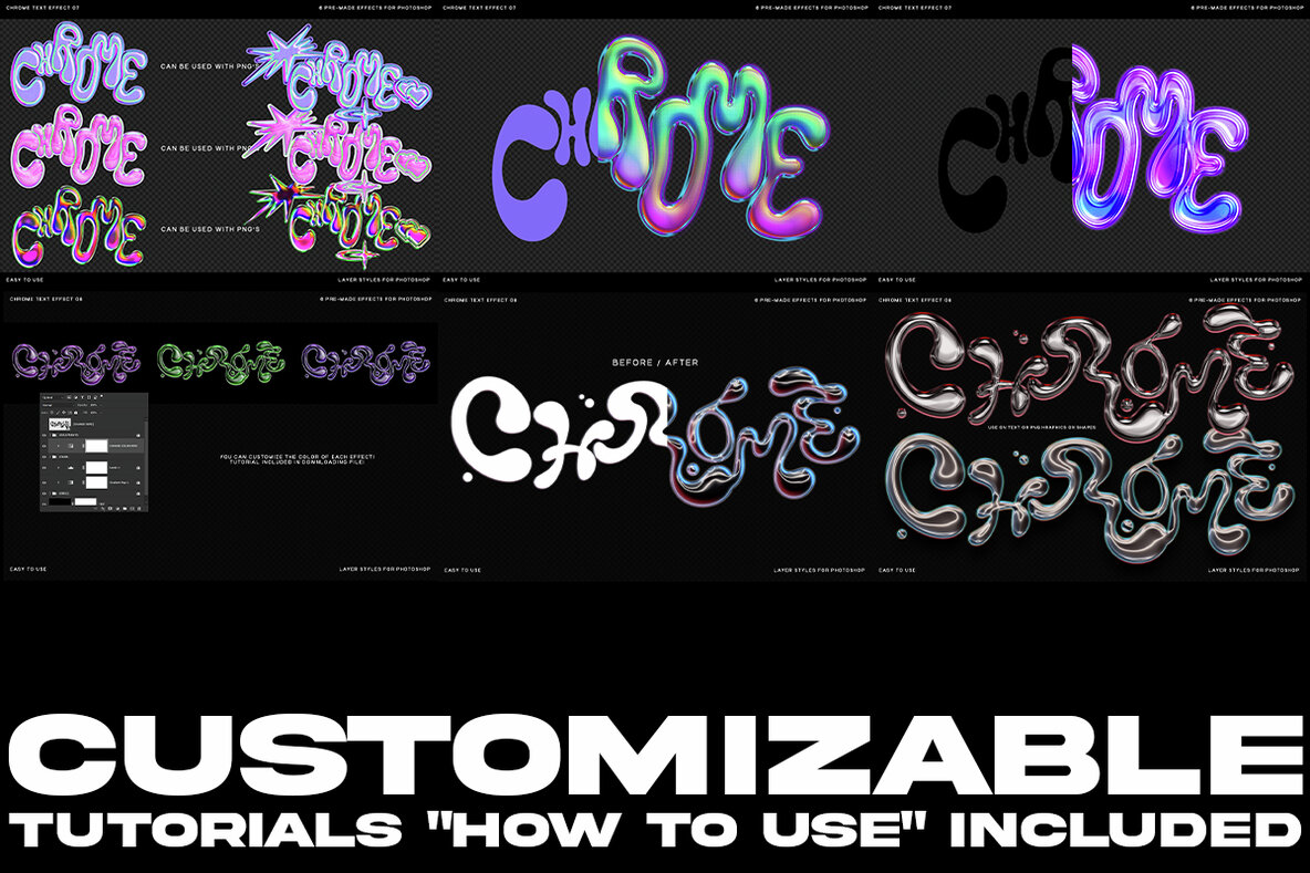 Chrome Layer Styles Bundle 4