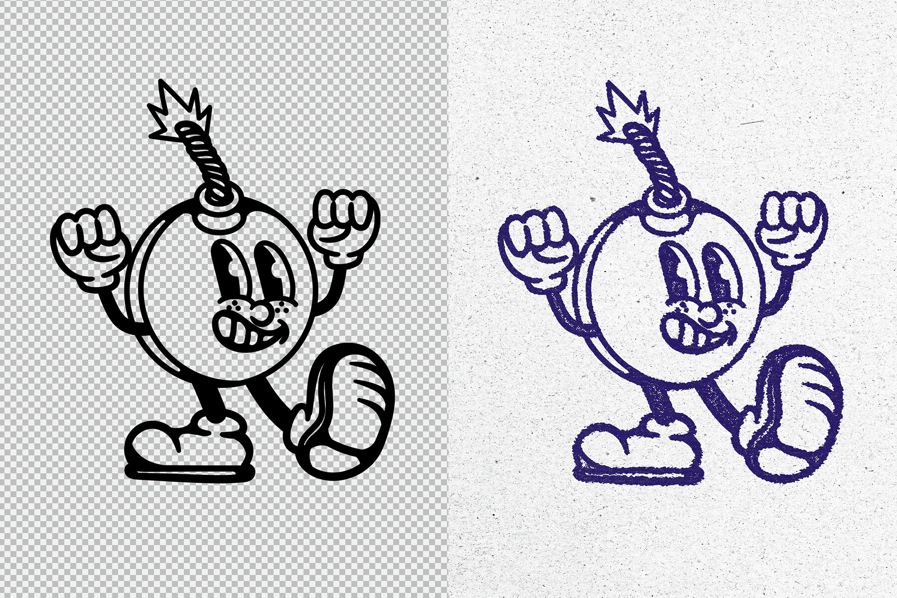 Grunge Ink Stamp Text and Logo Effect 4