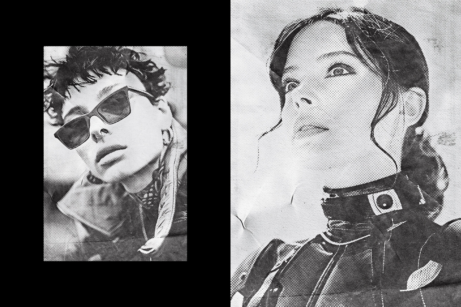 Crumpled Halftone Paper Photo Effect 4