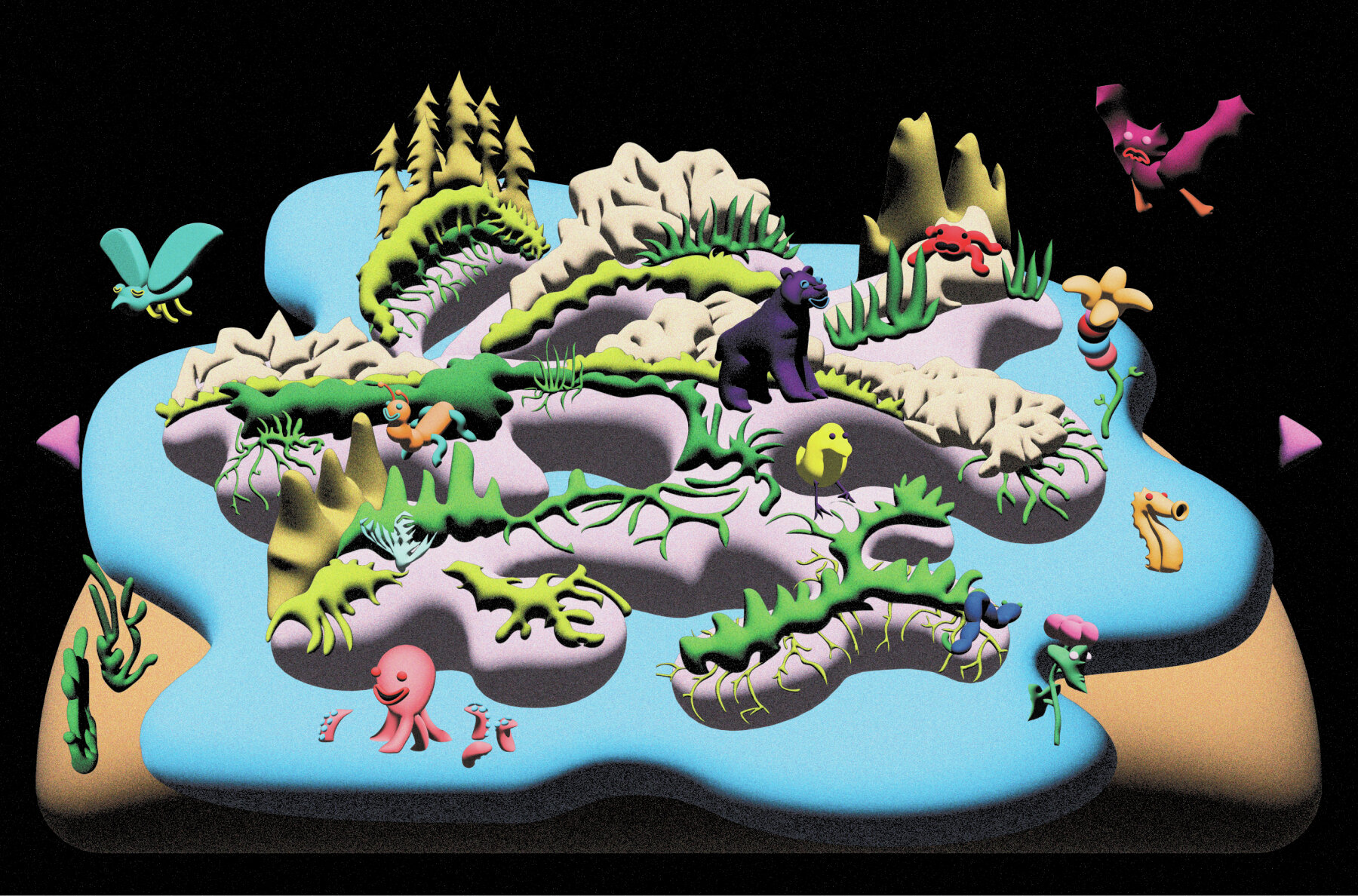 Outdoor 3D Characters 4