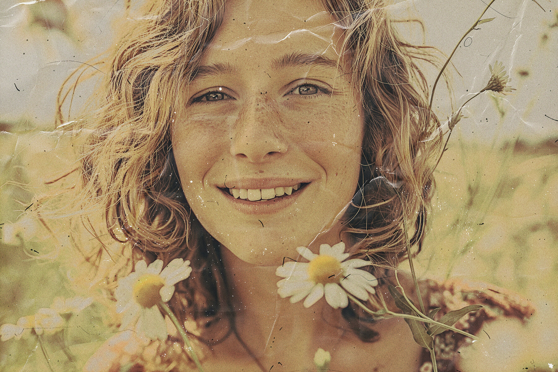 Retro Crumpled Paper Photo Effect 4