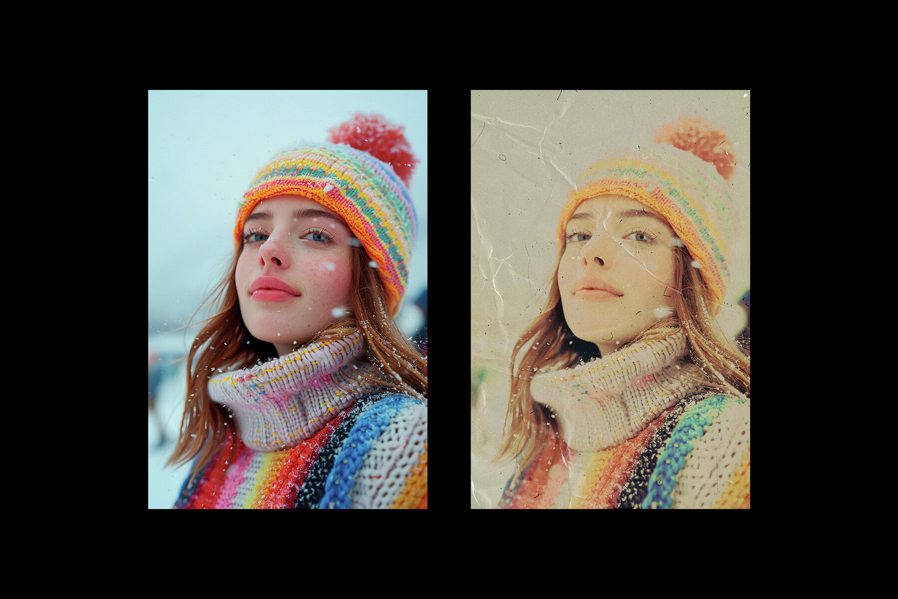 Retro Crumpled Paper Photo Effect 5