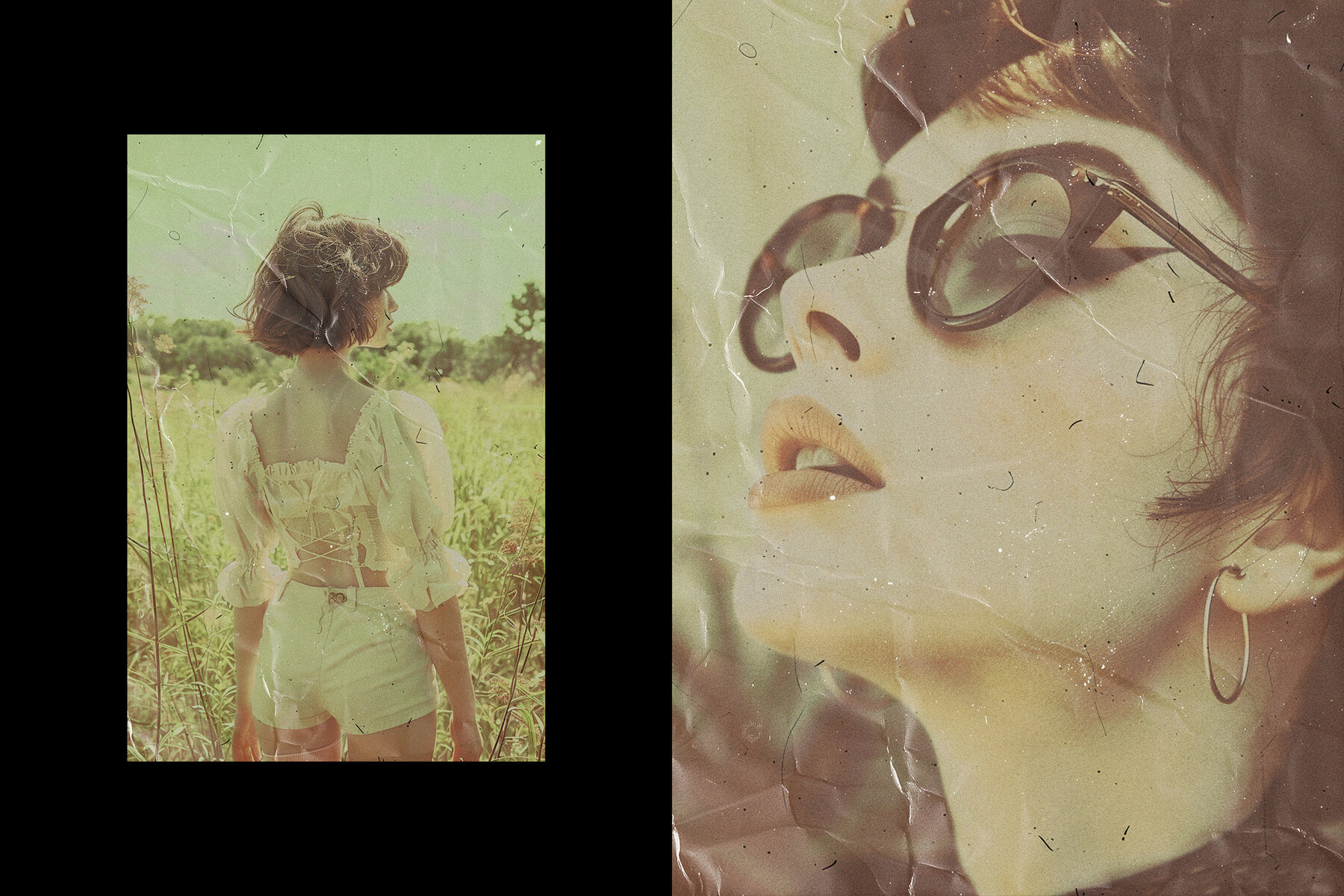 Retro Crumpled Paper Photo Effect 6