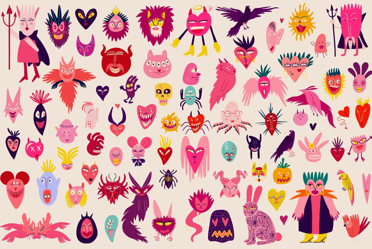 Halloween monsters and characters Graphic Bundle 2