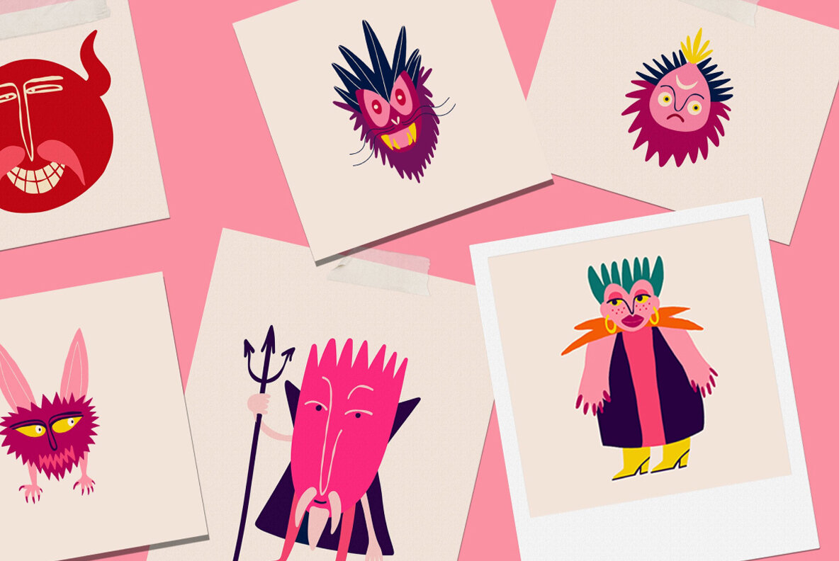 Halloween monsters and characters Graphic Bundle 4