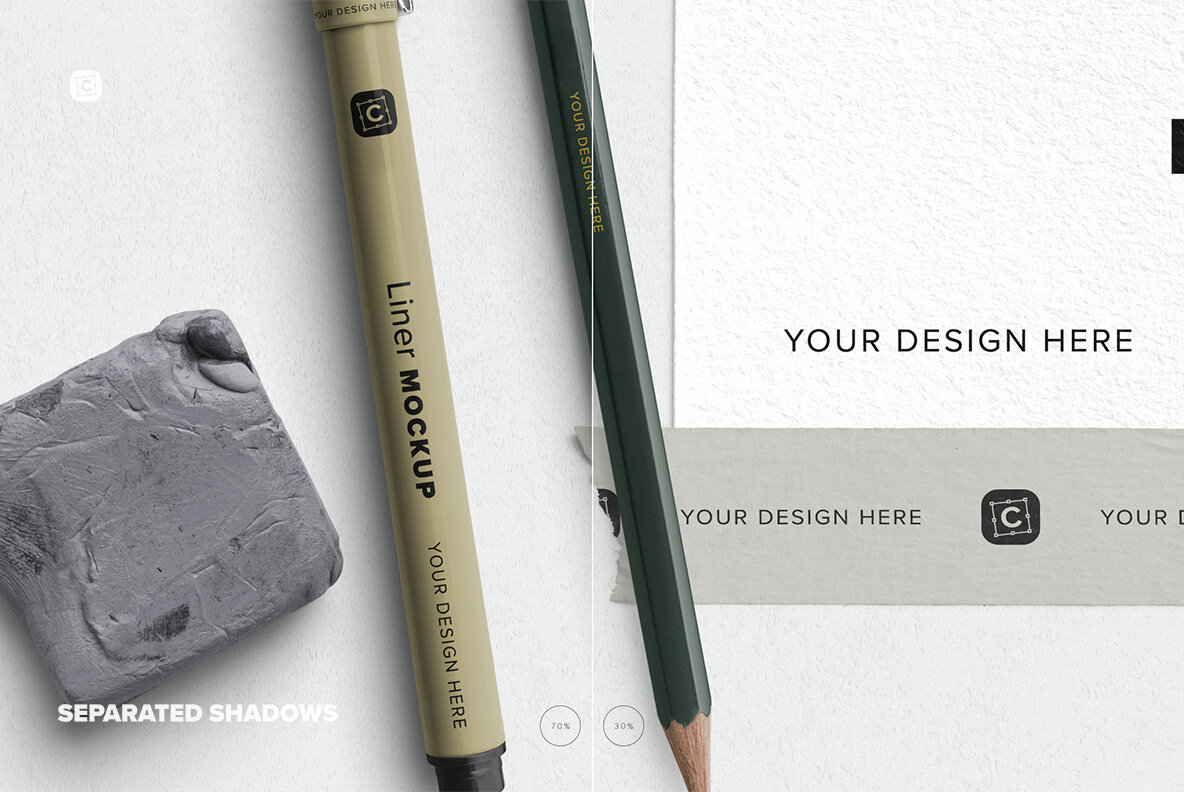 Watercolor Workspace Scene Creator Mockup 9
