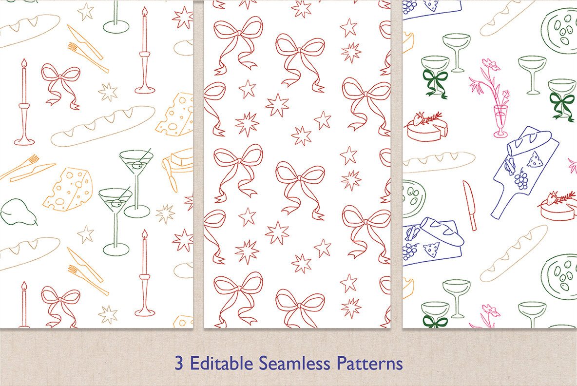 Picnic Party Hand Drawn Illustration Set 7