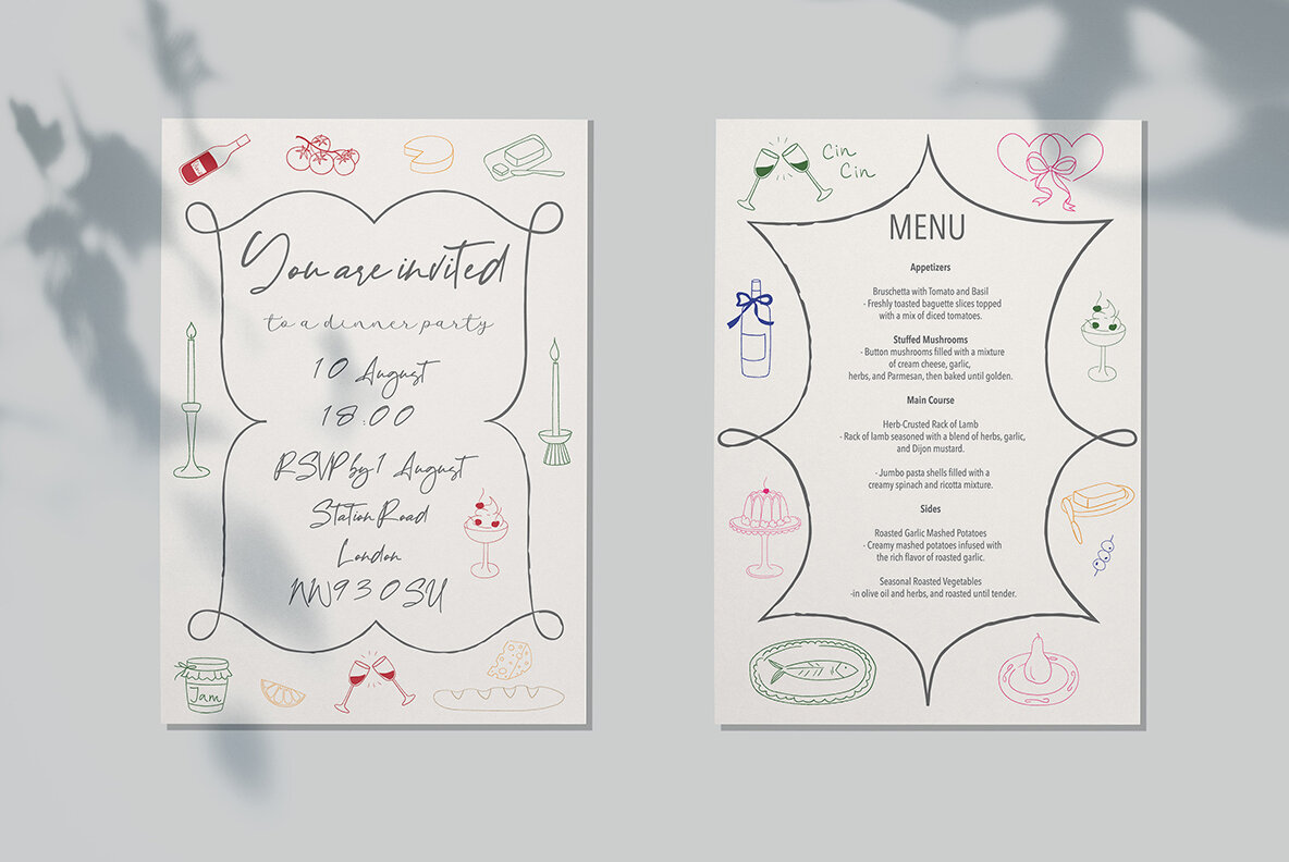 Picnic Party Hand Drawn Illustration Set 9