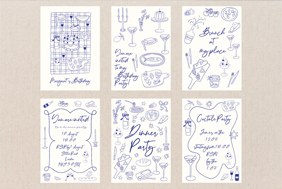 Picnic Party Hand Drawn Illustration Set 14