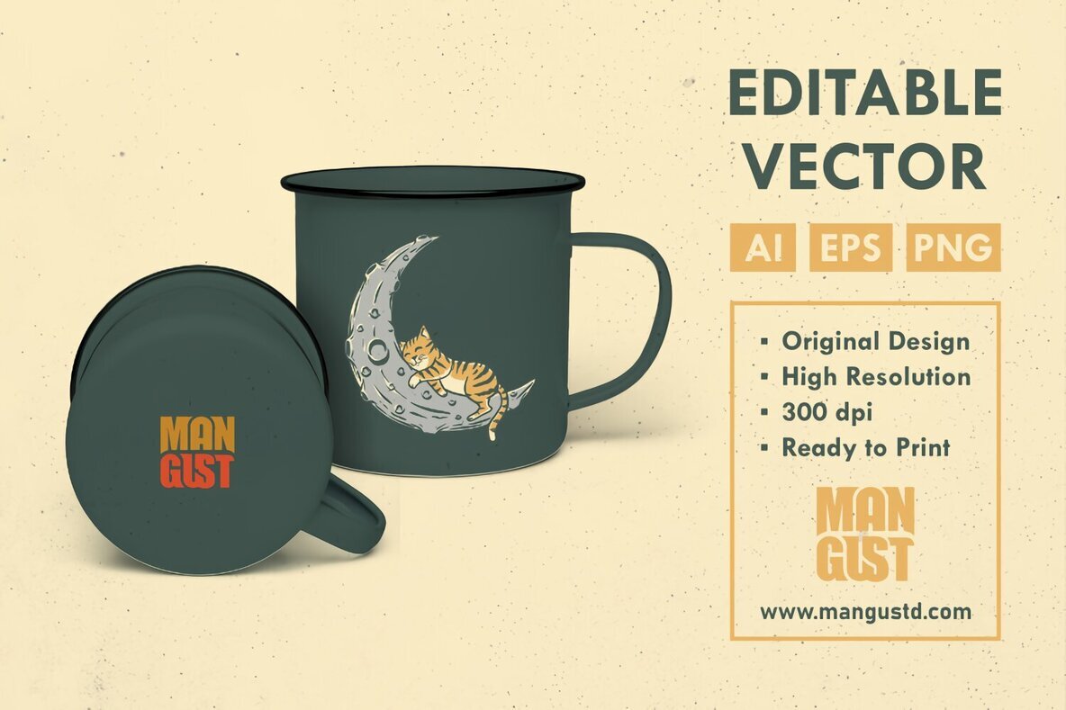 Cat Sleeps to the Moon 2