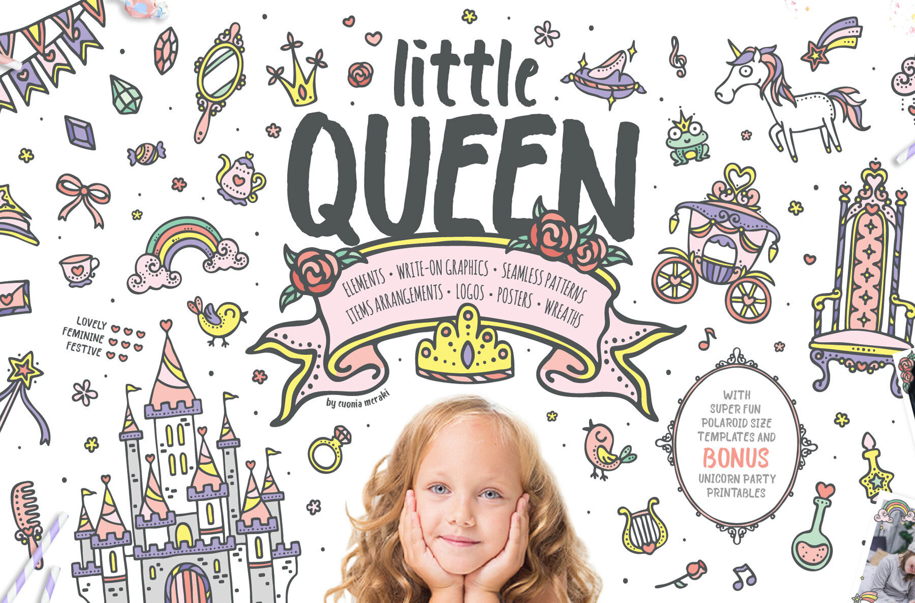 Little Queen Cute Princess Graphics 1