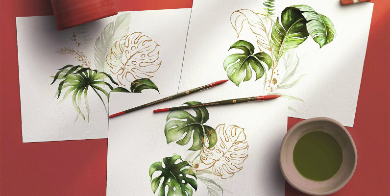 Three A4 Watercolor Paper