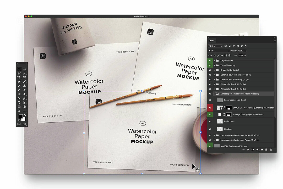 Three A4 Watercolor Paper 7