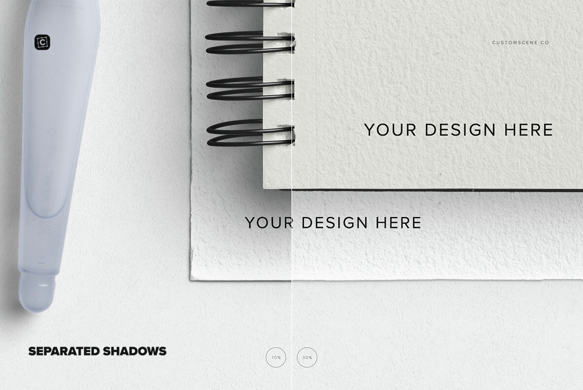 Artistic Watercolor Notebook Scene Creator Mockup 9