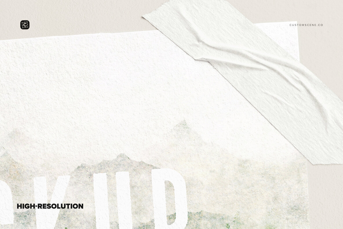 A4 Watercolor Paper Mockup 3