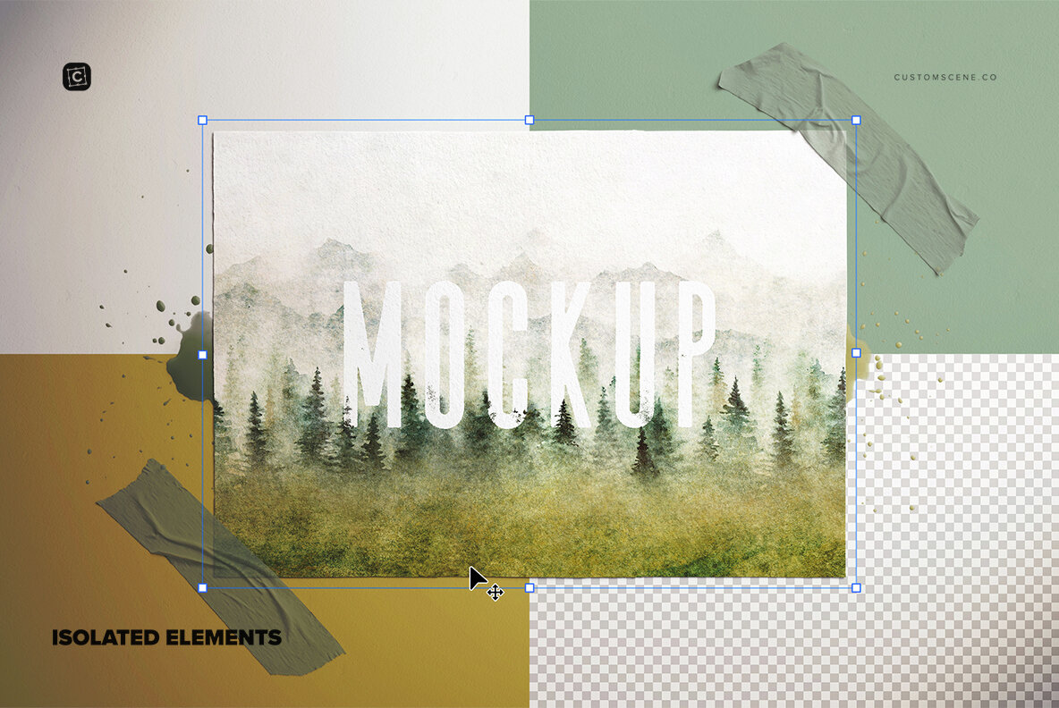 A4 Watercolor Paper Mockup 4