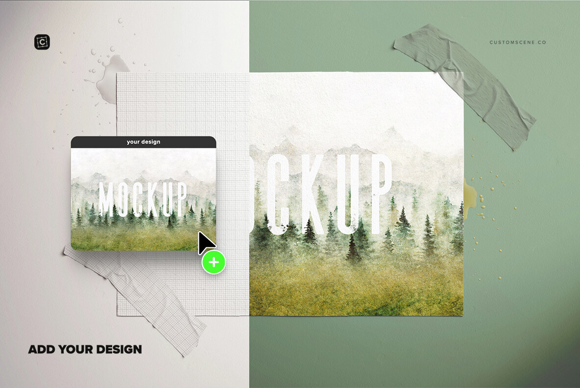 A4 Watercolor Paper Mockup 6