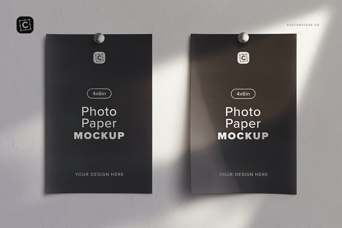 Two Photos Mockup On Wall 3