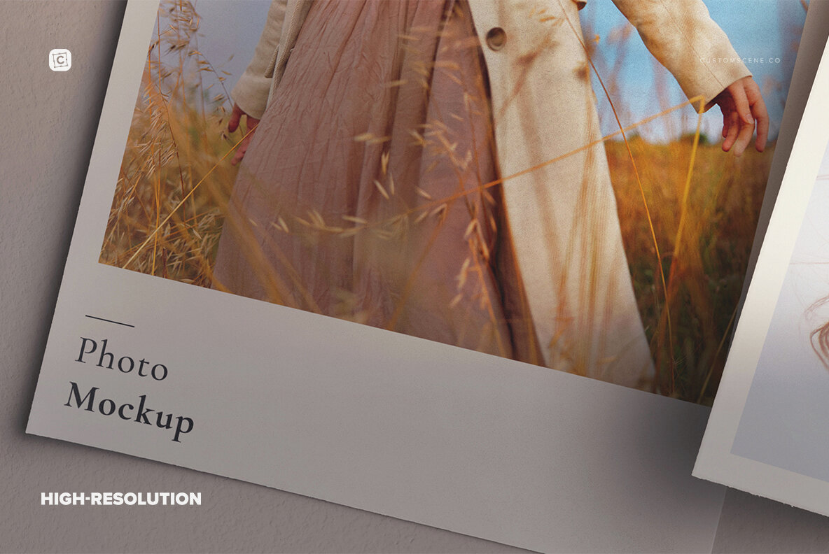 Two Photos Mockup On Wall 4