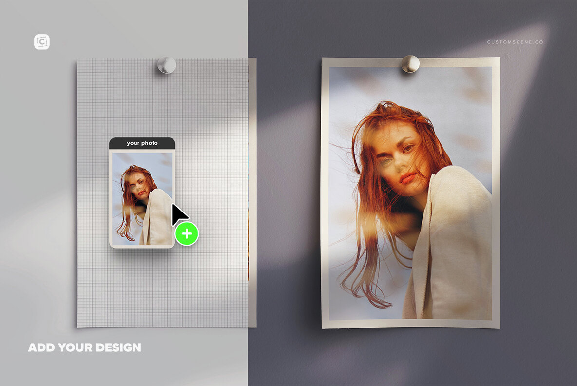 Two Photos Mockup On Wall 7