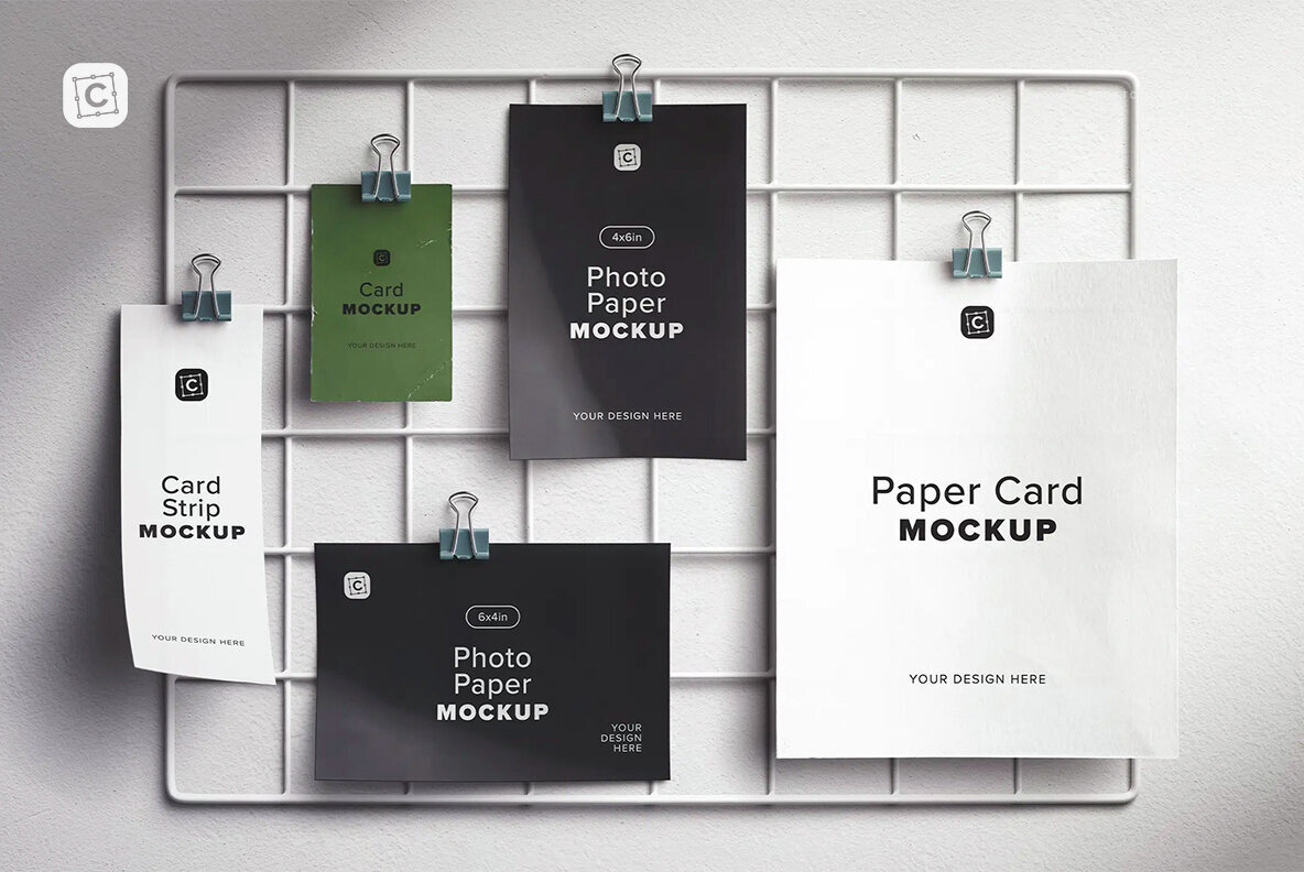 Photos Mockup On Wall Grid 3