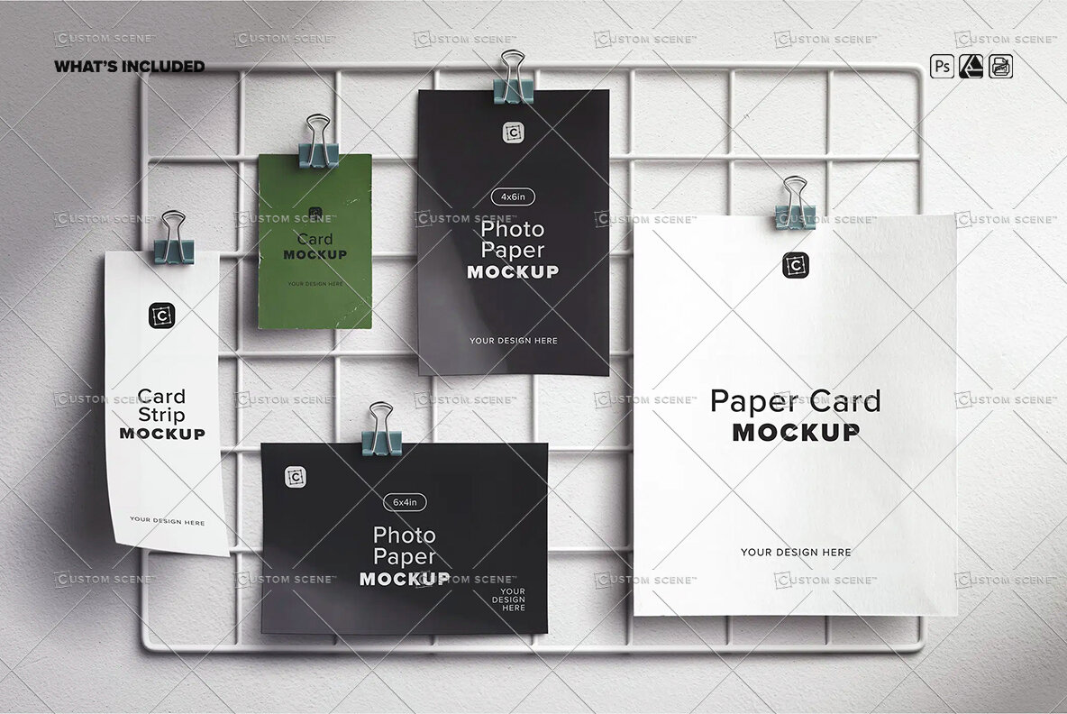 Photos Mockup On Wall Grid 9
