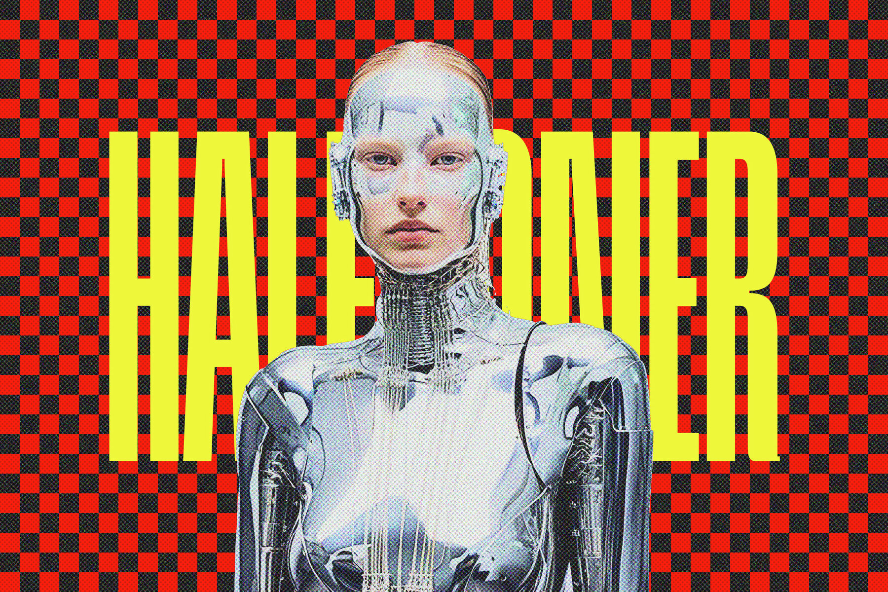 Checkered Halftone Photo Effect 1