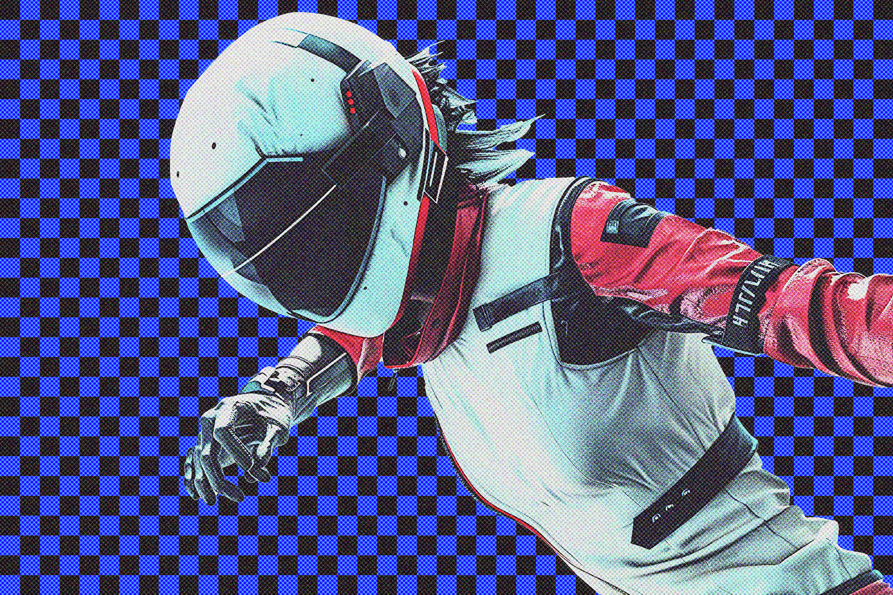 Checkered Halftone Photo Effect 5