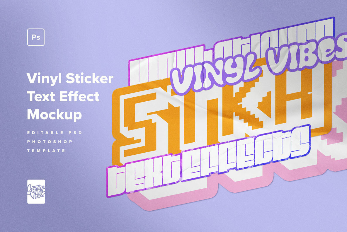 Realistic Vinyl Sticker Text Effects 1