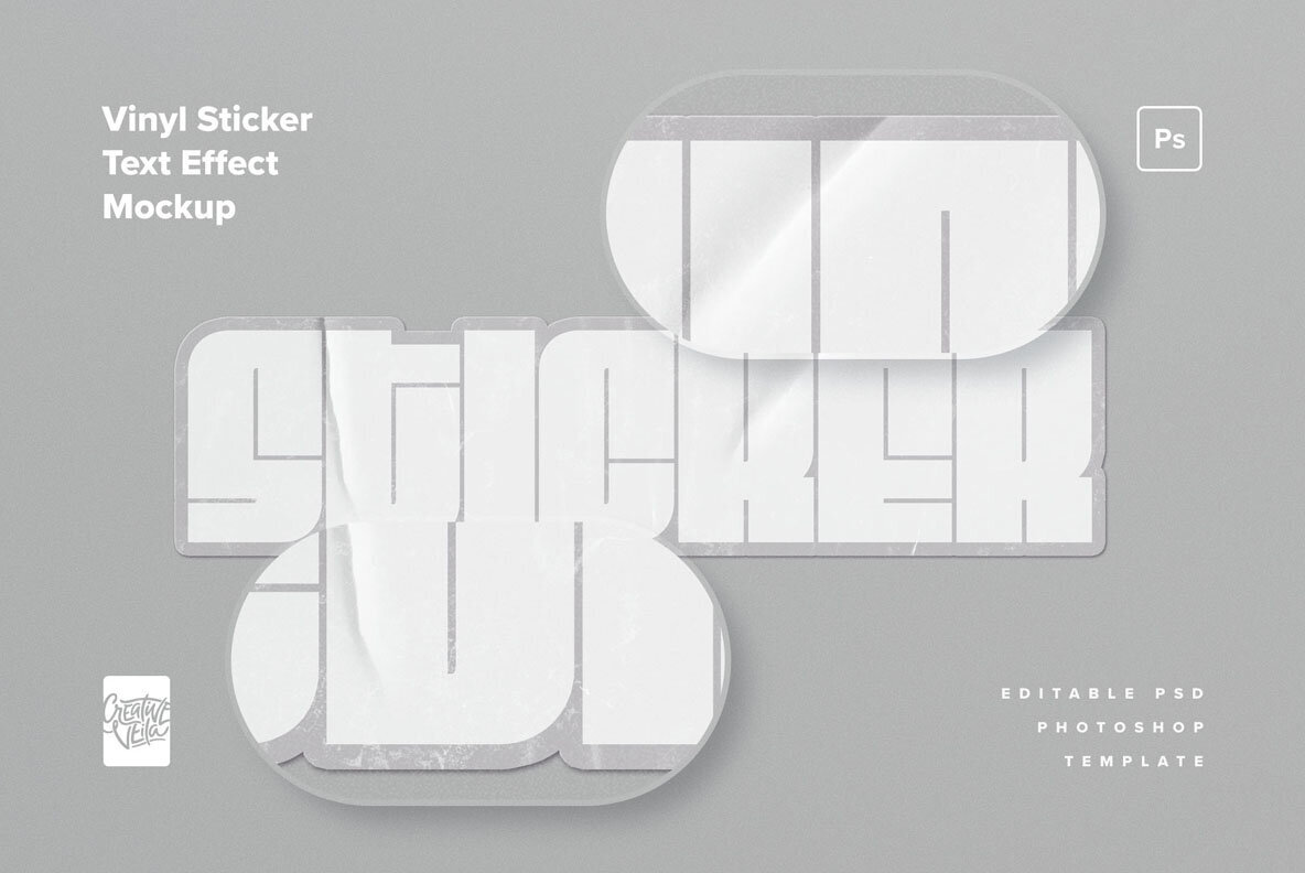 Realistic Vinyl Sticker Text Effects 2