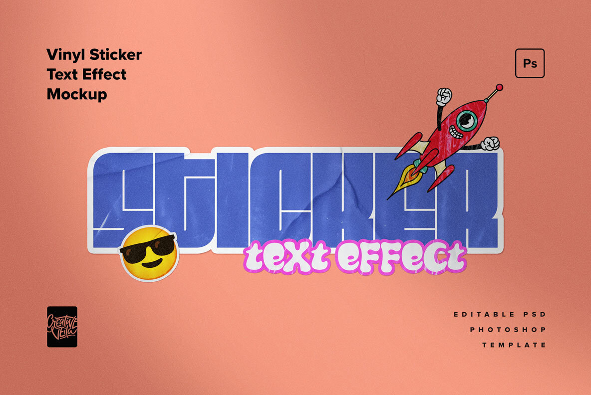 Realistic Vinyl Sticker Text Effects 5