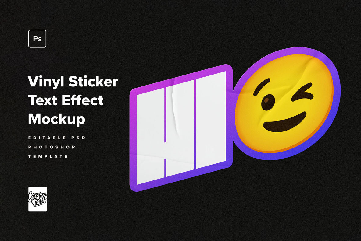 Realistic Vinyl Sticker Text Effects 8