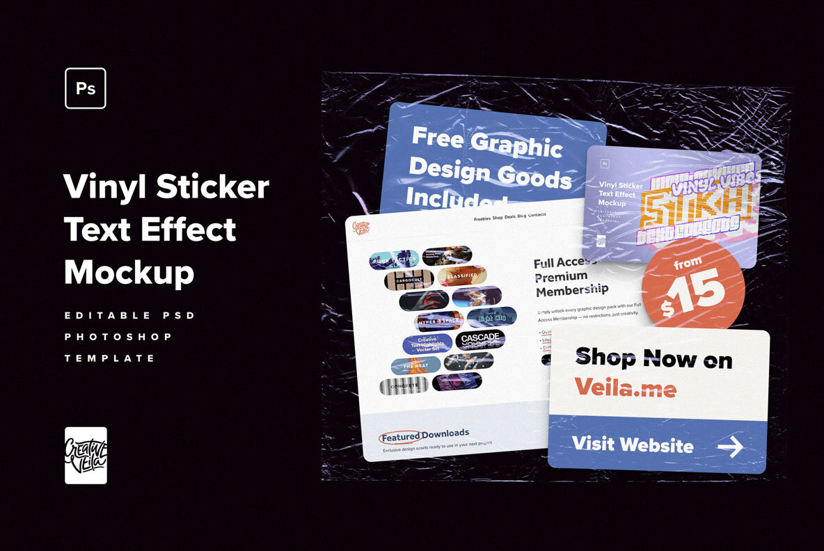 Realistic Vinyl Sticker Text Effects 10