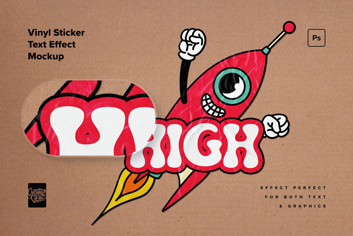 Realistic Vinyl Sticker Text Effects 12