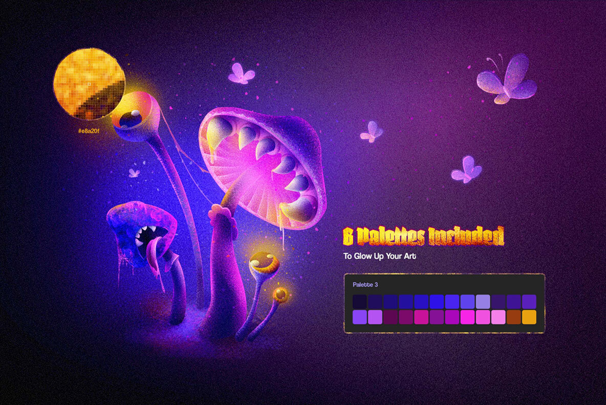 Magic Glow Illustrator Brushes 4