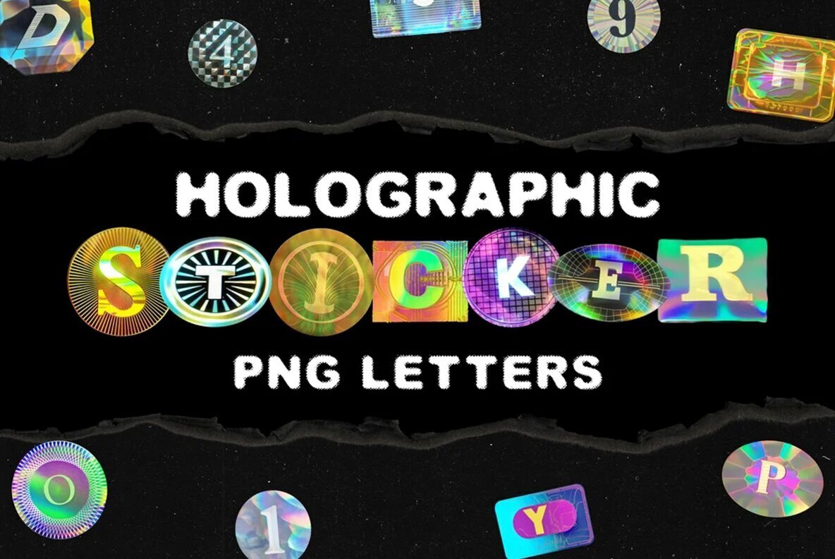 Holographic Sticker PNG 1