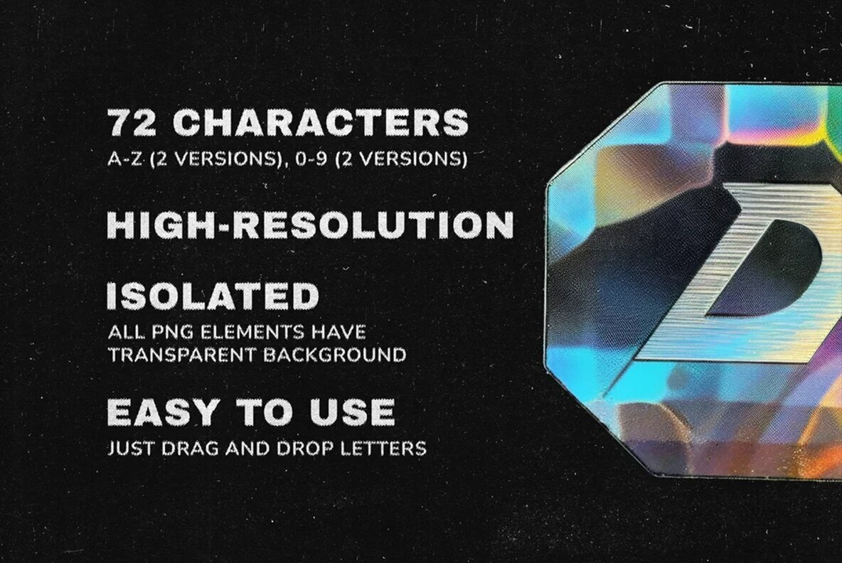 Holographic Sticker PNG 3