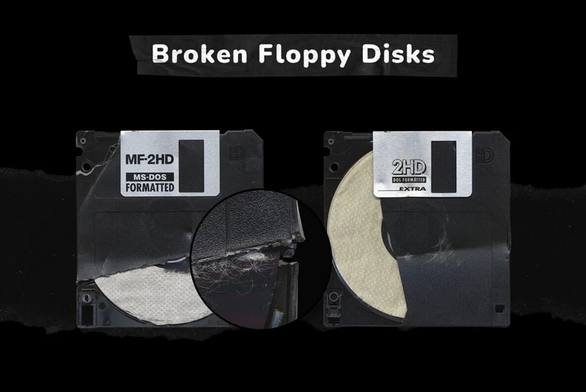 Floppy Disk Cover Mockup Pack 7