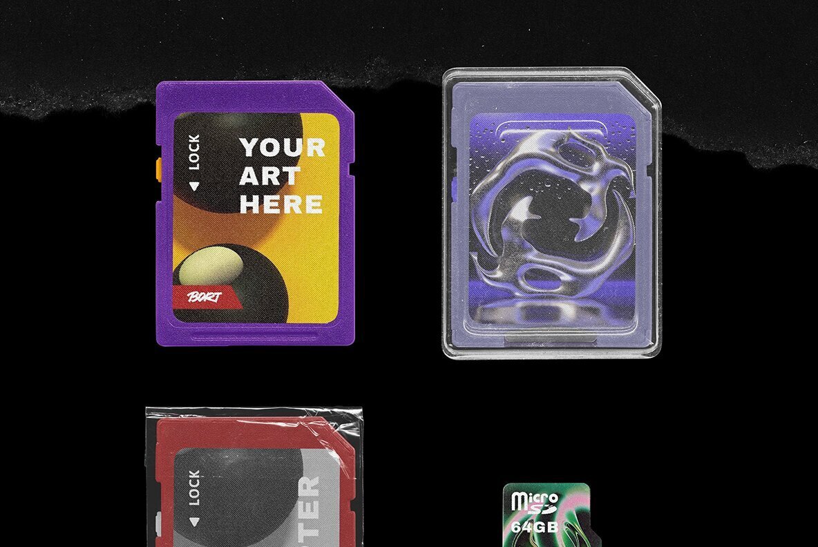 SD Card Mockup Pack 1