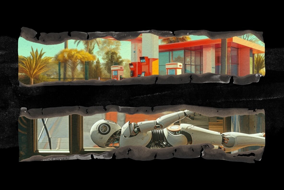 Burned Paper Lines and Circles Mockup Pack 4