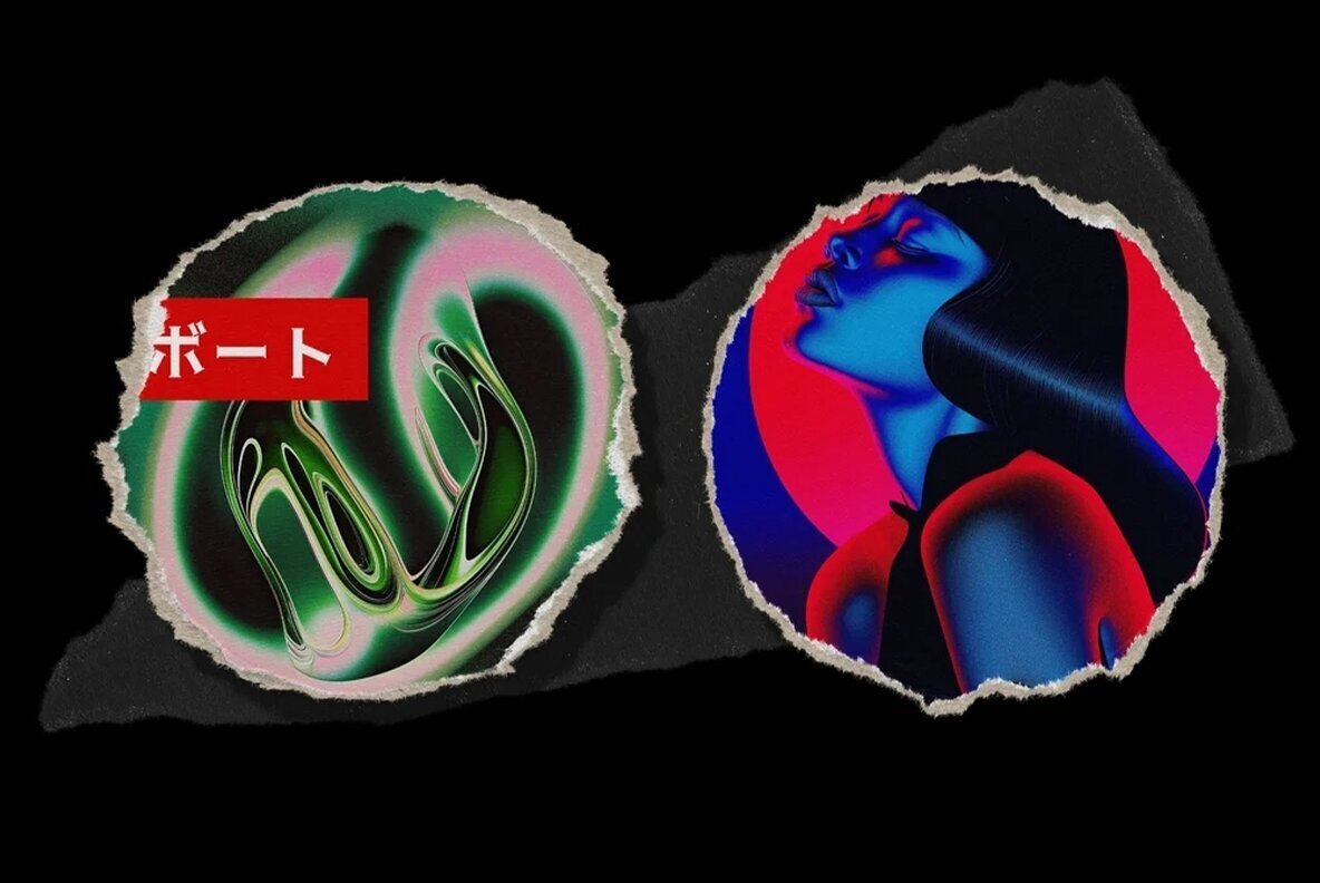 Ripped Paper Circles Mockup Pack 3