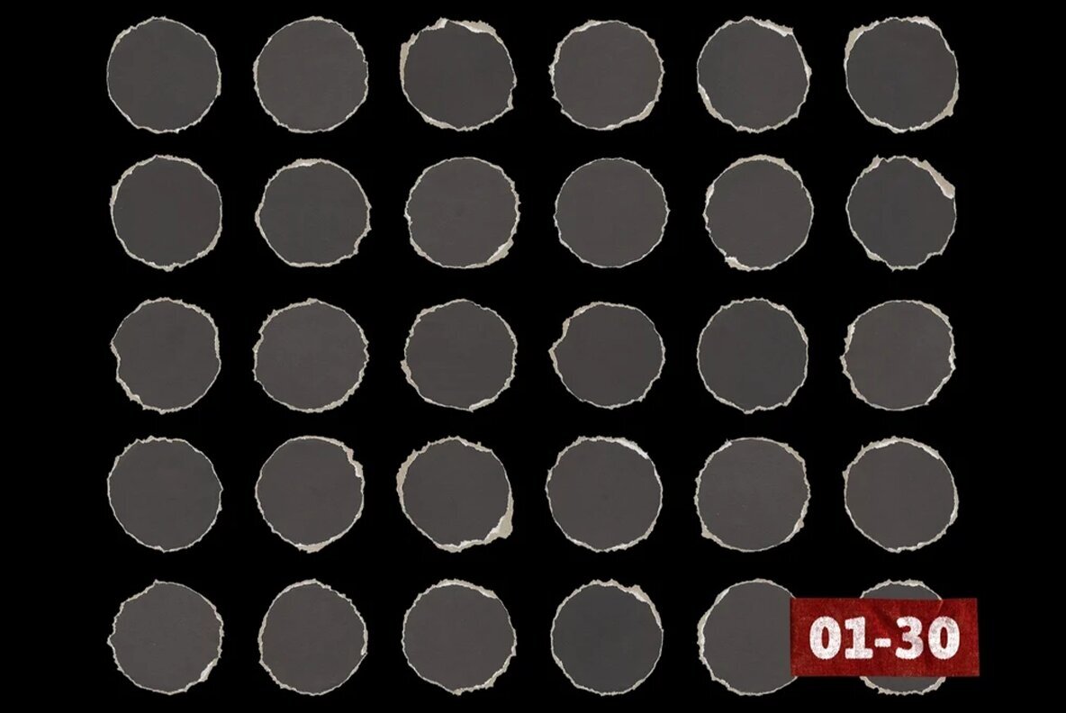 Ripped Paper Circles Mockup Pack 5