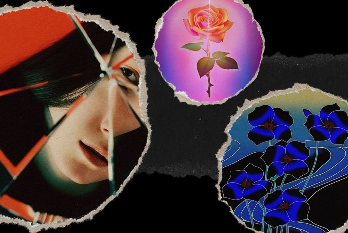 Ripped Paper Circles Mockup Pack 6