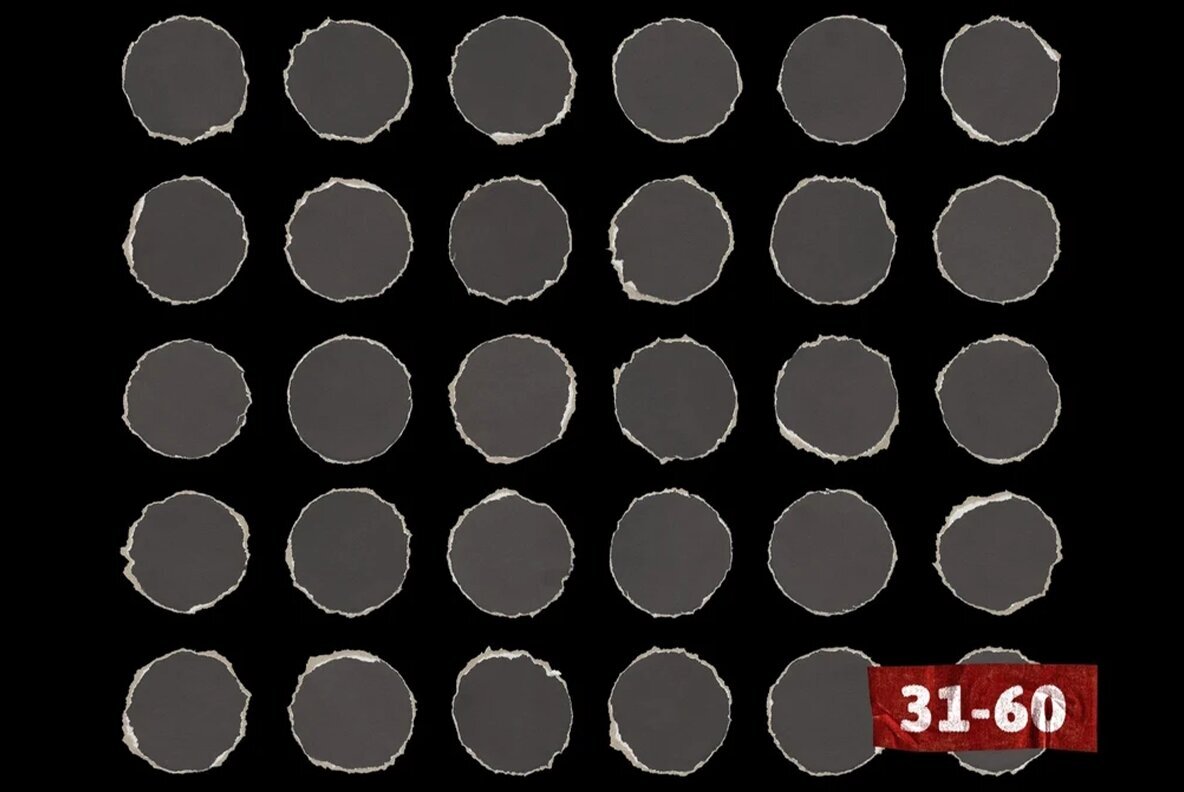 Ripped Paper Circles Mockup Pack 7
