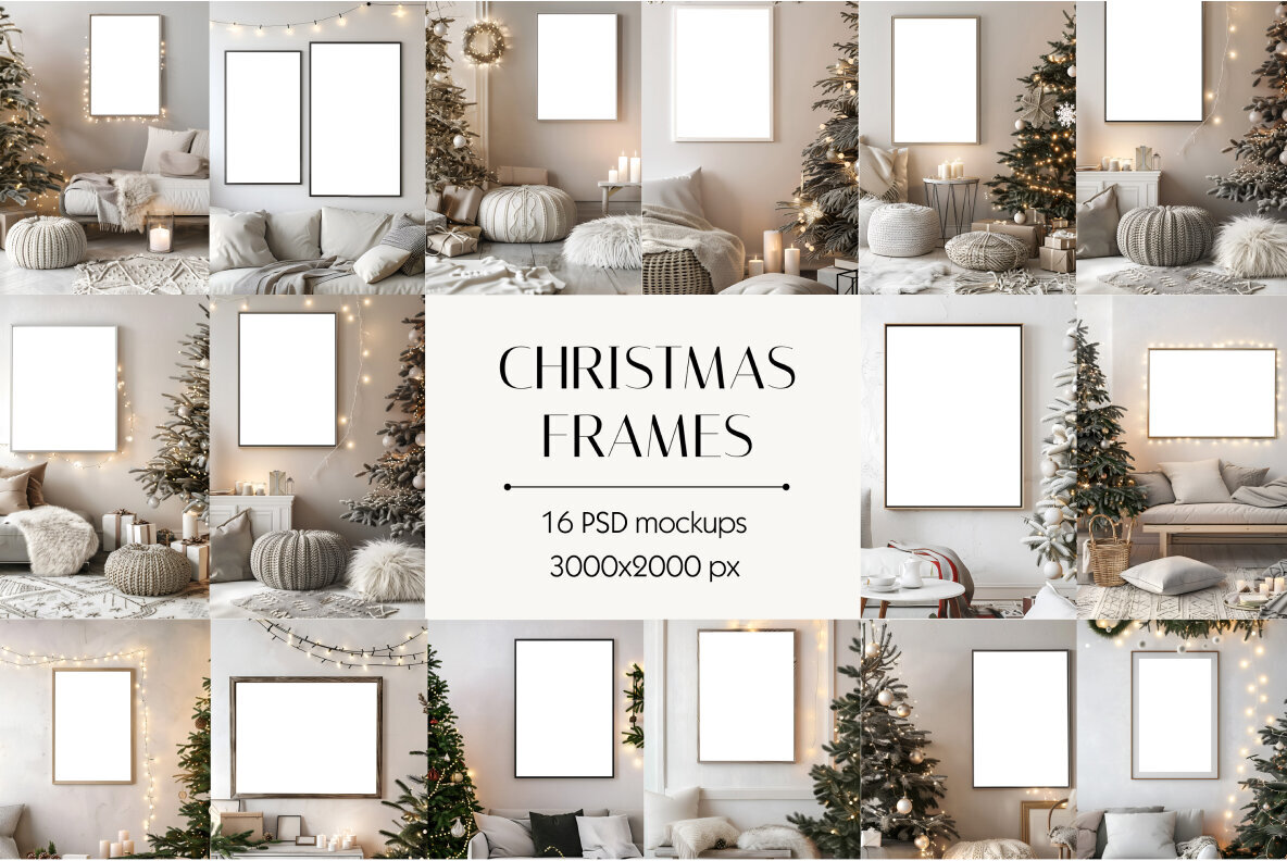 Christmas Frame PSD Mockups 1